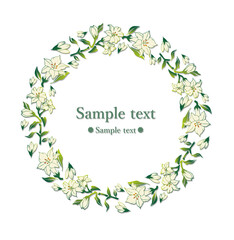 レトロフレーム　百合の花