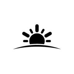 Sunset icon isolated on white background