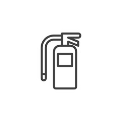 Fire extinguisher line icon. linear style sign for mobile concept and web design. Extinguisher outline vector icon. Symbol, logo illustration. Vector graphics