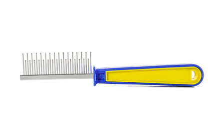 Comb for grooming pet on white background