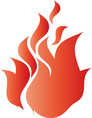 シンプルな炎・火