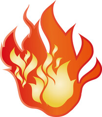 シンプルな炎・火