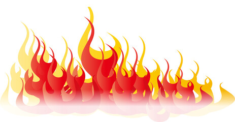 揺らめく火柱の炎