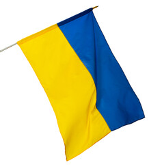 National flag of Ukraine isolated on white background