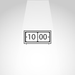 Digital clock vector icon, Digital clock simple isolated icon