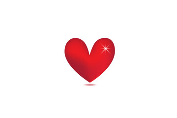 Love heart valentines day card icon vector 