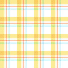 Vector Twill Plaid check yellow Pattern. Seamless fabric texture.