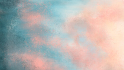 Grunge watercolor background-painting in blue and pink shades.