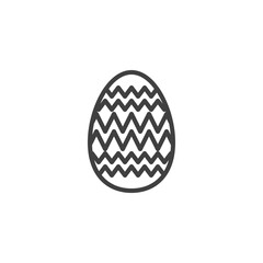 Easter egg line icon. linear style sign for mobile concept and web design. Easter egg ornament outline vector icon. Symbol, logo illustration. Vector graphics