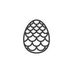 Easter egg line icon. linear style sign for mobile concept and web design. Easter egg ornament outline vector icon. Symbol, logo illustration. Vector graphics