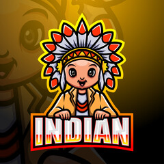 Indian mascot esport logo design