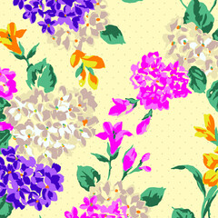 Vector illustration of a beautiful floral pattern. Liberty style. fabric, covers, manufacturing, wallpapers, print, gift wrap.