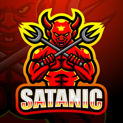 Satanic mascot esport logo design