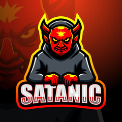Satanic mascot esport logo design