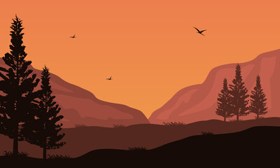 A beautiful sky color at twilight in the afternoon. Vector illustration