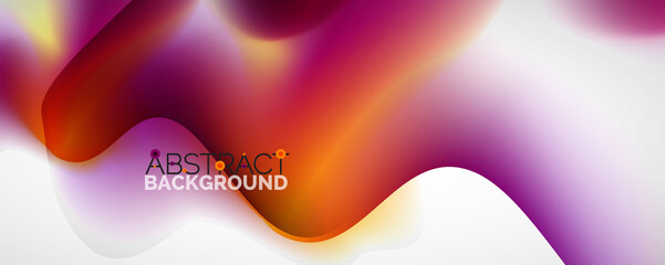 Fluid color gradient abstract background, trendy colorful wallpaper. Vector illustration for placards, brochures, posters, banners and covers