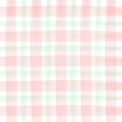 Watercolor red and green plaid. Red and green watercolor checkered pattern. 