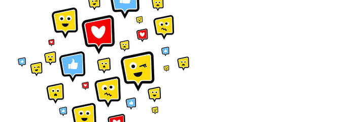 social media icons on white background