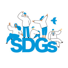 SDGs image illustration. Vector illustration on white background.