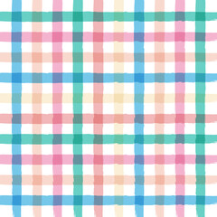 Colorful pastel grunge checkered pattern. 