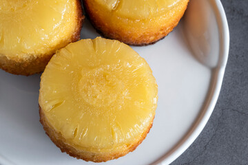 Homemade pineapple upside down cake