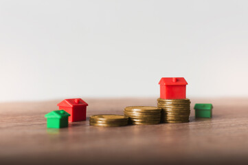 Plan of successful property investment with blank background.