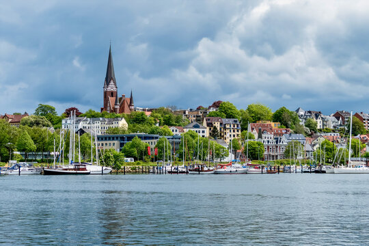 Harbour of Flensburg by the Flensburg Firth, Schleswig Holstein, Germany