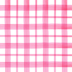 Red watercolor checkered pattern. 