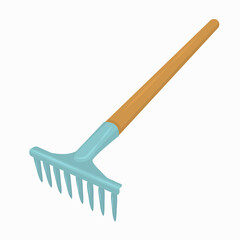 garden rake isolated on white background