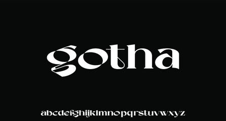 luxury modern alphabet font vector