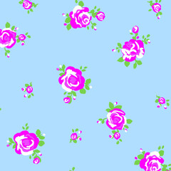 Obraz premium Floral seamless pattern. Hand drawn. For textile, wallpapers, print, wrapping paper. Vector stock illustration.