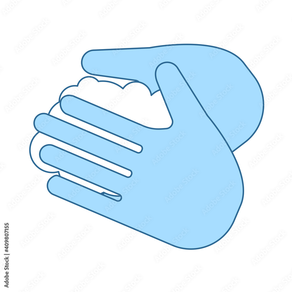 Sticker Hand Washing Icon