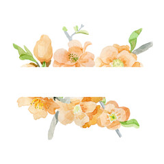 Pastel Watercolor Flowers Art Background peach spring