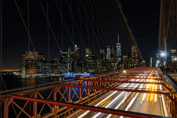 Fototapeta na wymiar Brooklyn Bridge Ligths