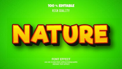 Editable cartoon text effect, 3d cartoon text style