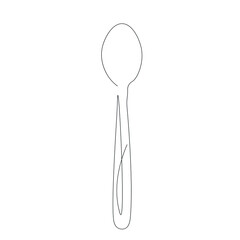 Spoon on white background, vector illustration