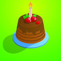 chocolate strawberry cake love heart