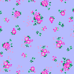 Floral seamless pattern. Hand drawn. For textile, wallpapers, print, wrapping paper. Vector stock illustration.