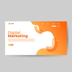 Digital marketing landing page concept template. Website template for websites, or apps.