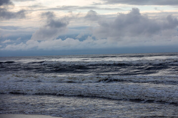 Naklejka na ściany i meble Baltic Sea on a cloudy and windy day