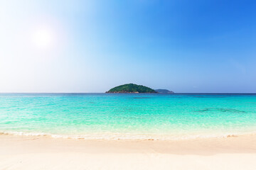 Beautiful beach and blue sky in Similan islands, Thailand.