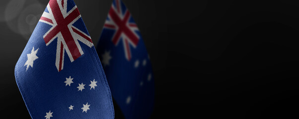 Set of the national flag of Australia on a white background