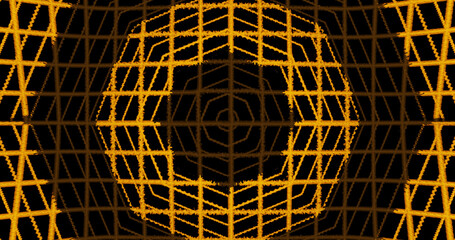 Render with yellow uneven mesh