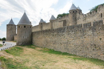 Fototapeta na wymiar medieval city of Carcassonne