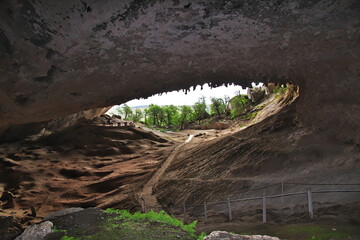 Milodon cave in Torres del Paine National Park, Patagonia, Chile