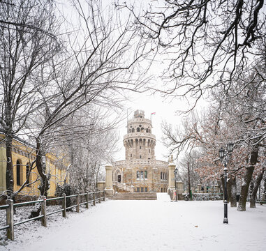 Elizabeth Lookout in Budapest, Hungary in winter