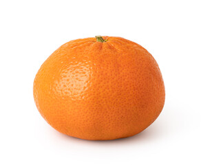 Ripe mandarines on a white background