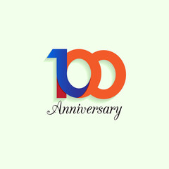 100 Year Anniversary Vector Template Design Illustration