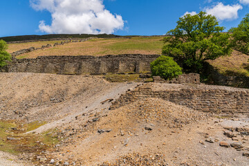The remains of Sir Francis Level near Gunnerside, North Yorkshire, England, UK