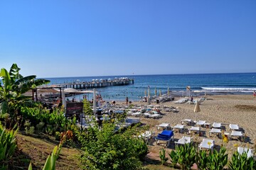 Fototapeta na wymiar beach in Alanya Turkey on a sunny warm summer day